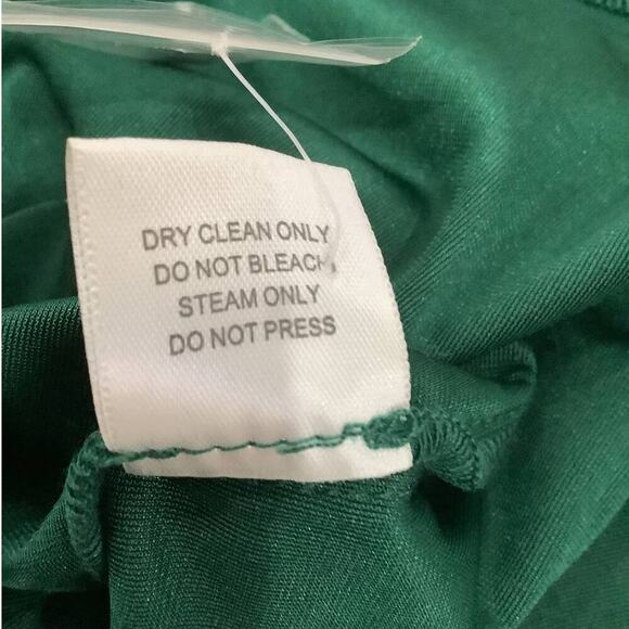 Bobi Mercy Dress Hunter Green Lantern Sleeve Velvet A Line Size Small - Picture 11 of 11